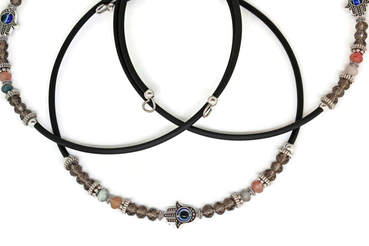 My Tribe by Sea Ranch Jewelry - Beaded Hamsa Memory Wire Choker - ModernTribe