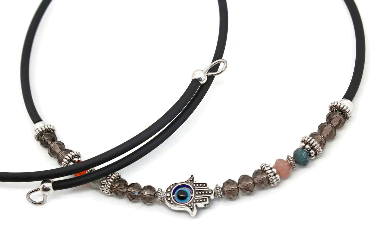 My Tribe by Sea Ranch Jewelry - Beaded Hamsa Memory Wire Choker - ModernTribe