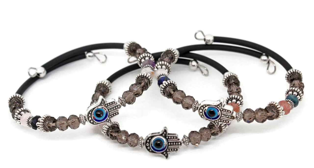 My Tribe by Sea Ranch Jewelry - Beaded Hamsa Memory Wire Bracelet - ModernTribe