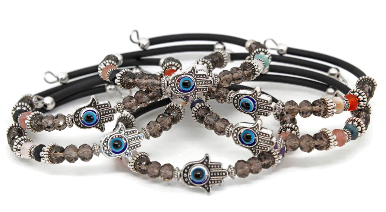 My Tribe by Sea Ranch Jewelry - Beaded Hamsa Memory Wire Bracelet - ModernTribe