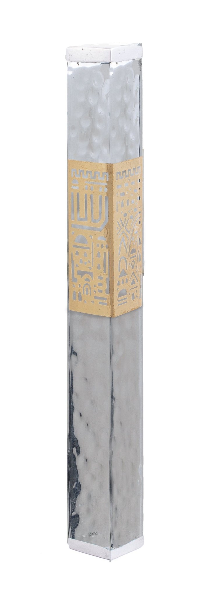 Yair Emanuel - Jerusalem Metal Cutout Hammered Mezuzah by Yair Emanuel - ModernTribe