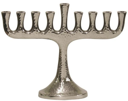 Aluminium Hammered Design Menorah