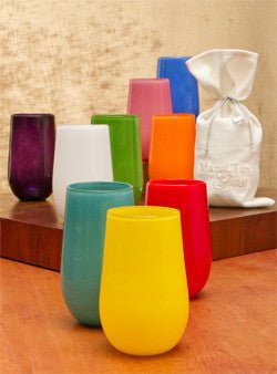 Mazel Tov Glass - Brights! Wedding Glass Heirloom Vases, Bowls, or Mezuzah Cover - ModernTribe