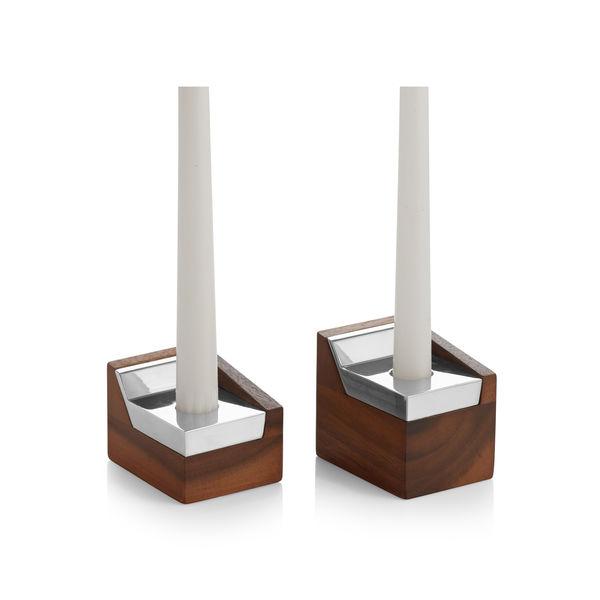 Nambé - Geo Sabbath Candlesticks by Nambé - ModernTribe
