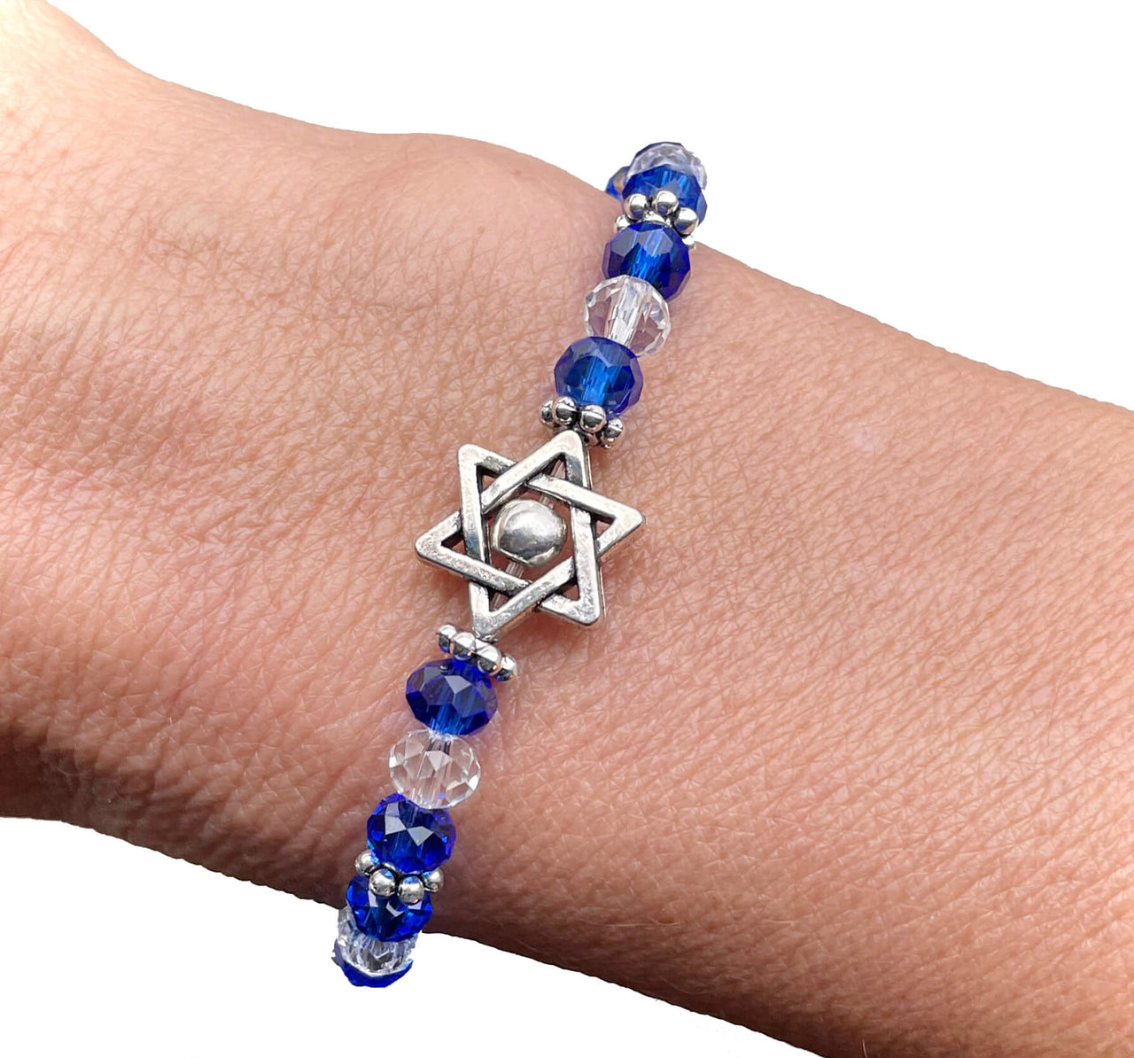 My Tribe by Sea Ranch Jewelry Bracelets Star of David Glass Beaded Stretch Bracelet- Star of David or Hamsa