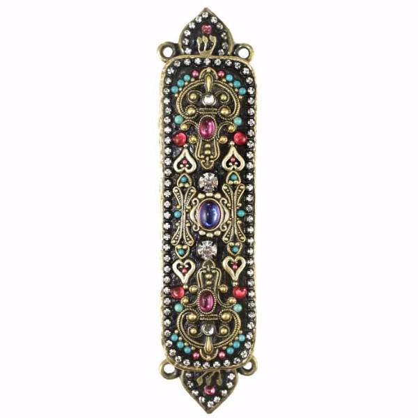 Michal Golan - Michal Golan Handmade Black and Bright Crystal Mezuzah - ModernTribe