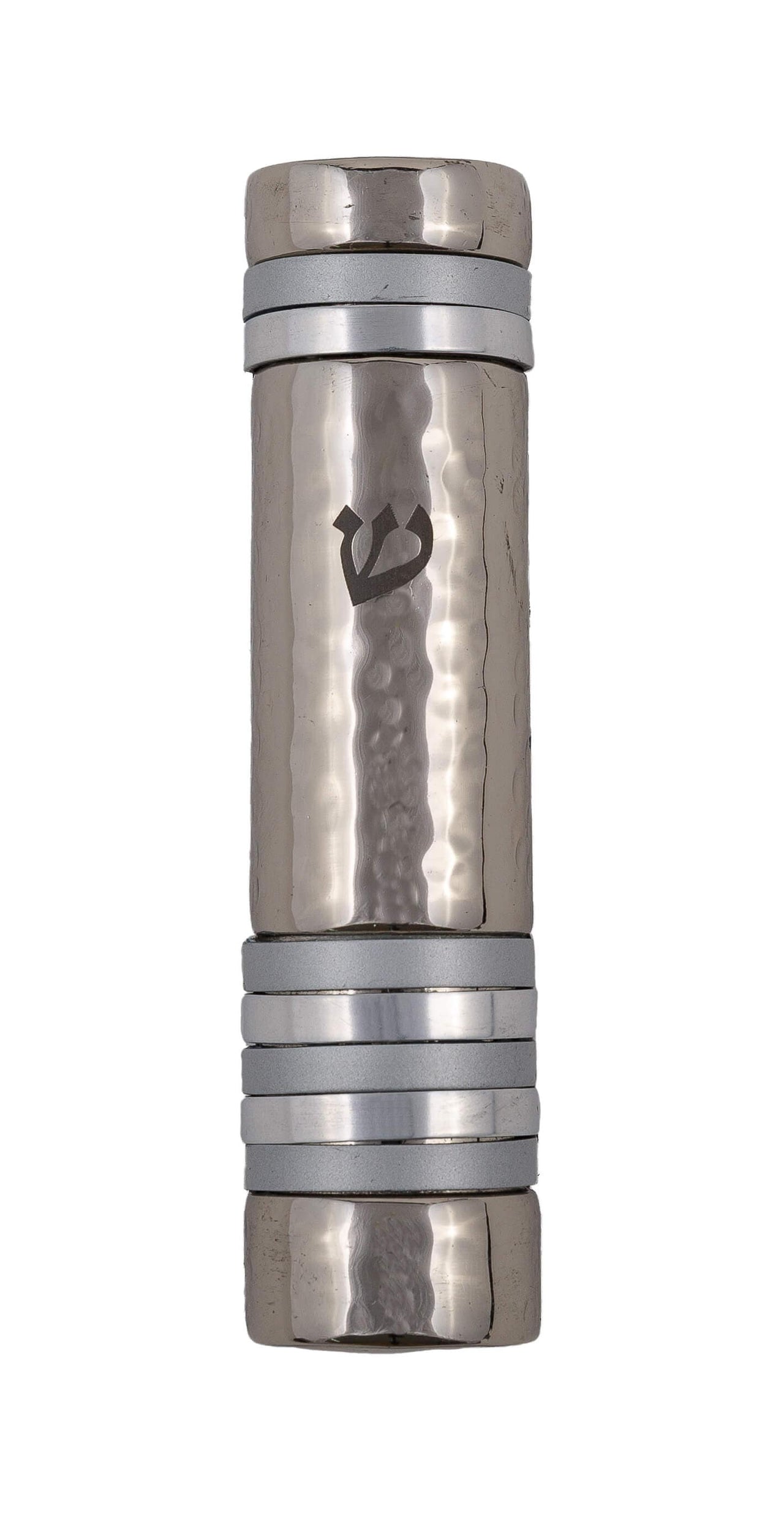Yair Emanuel - Silver Rings Hammered Mezuzah by Yair Emanuel - ModernTribe