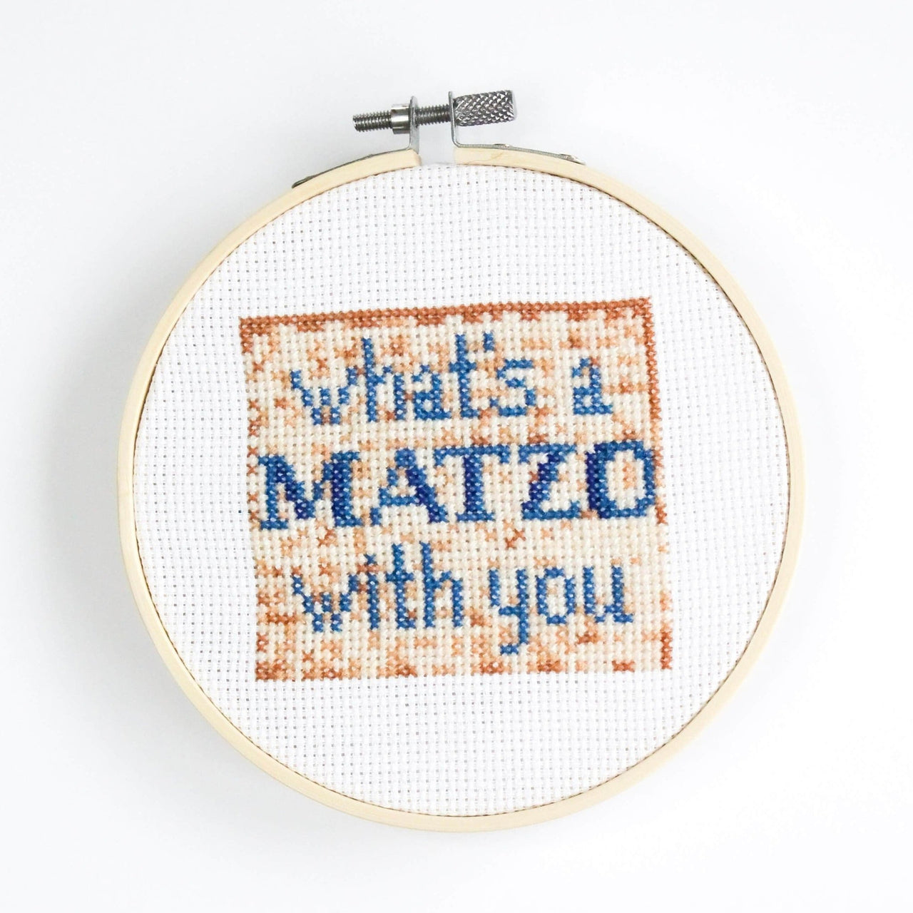 Michigan Craft Co. - What's a Matzo With You? Cross Stitch Kit - ModernTribe
