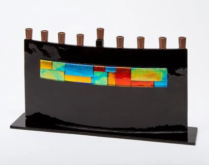 Daryl Cohen Menorah Fused Arc Menorah by Daryl Cohen