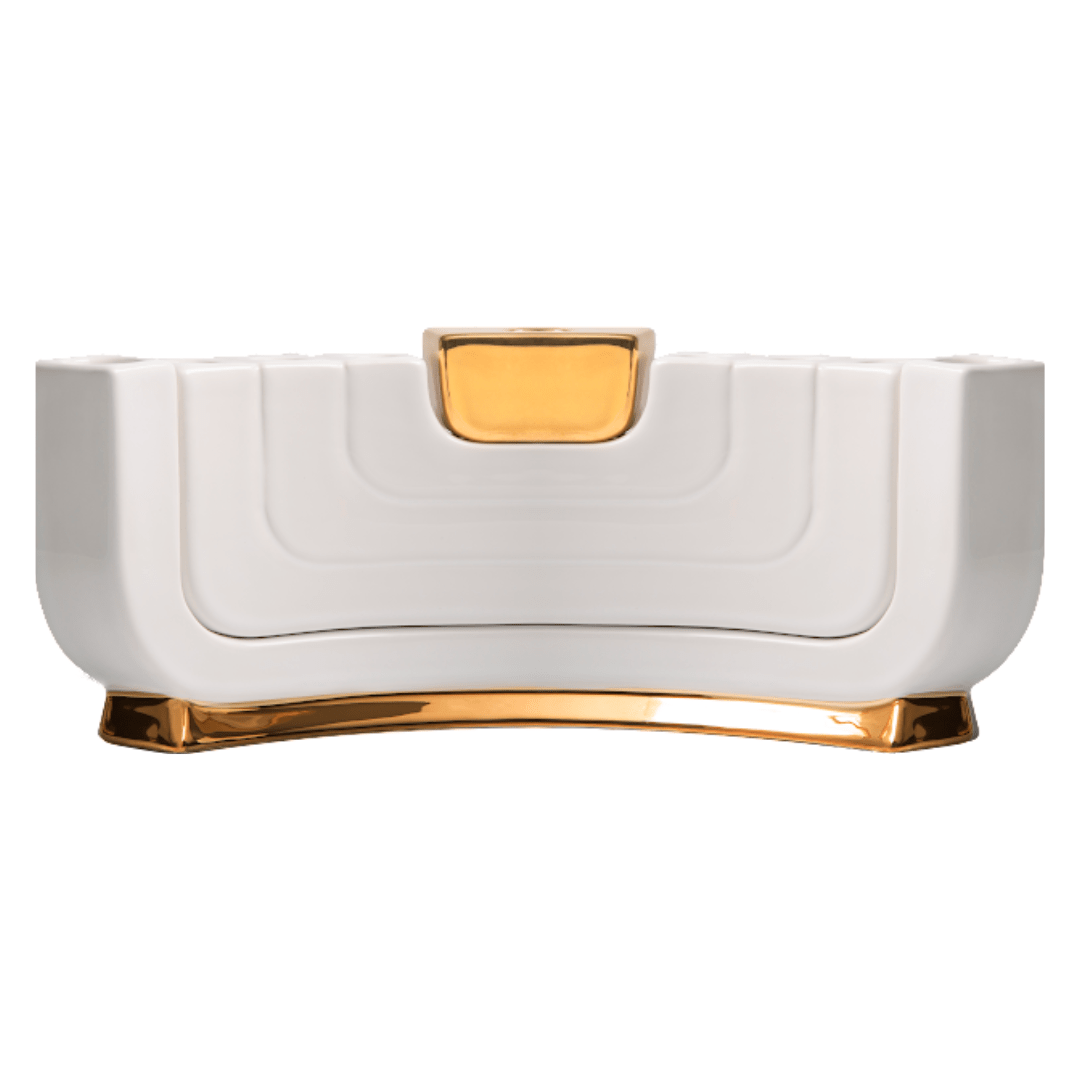Mi Polin - Menokiah Lux Menorah/Shabbat Candlesticks by Mi Polin - Gold - ModernTribe