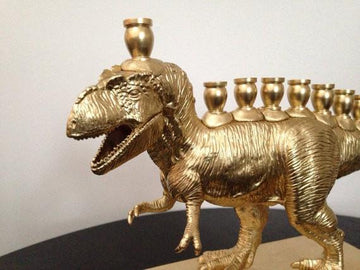 The Vanilla Studio Menorah Menorasaurus Rex in Gold - POS