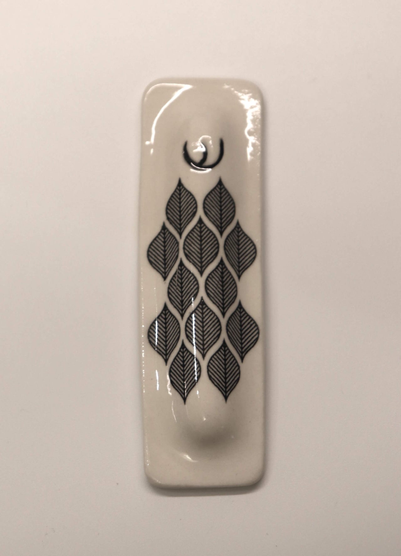 Lana Rayman Pottery - Modern Leaf Mezuzah - ModernTribe
