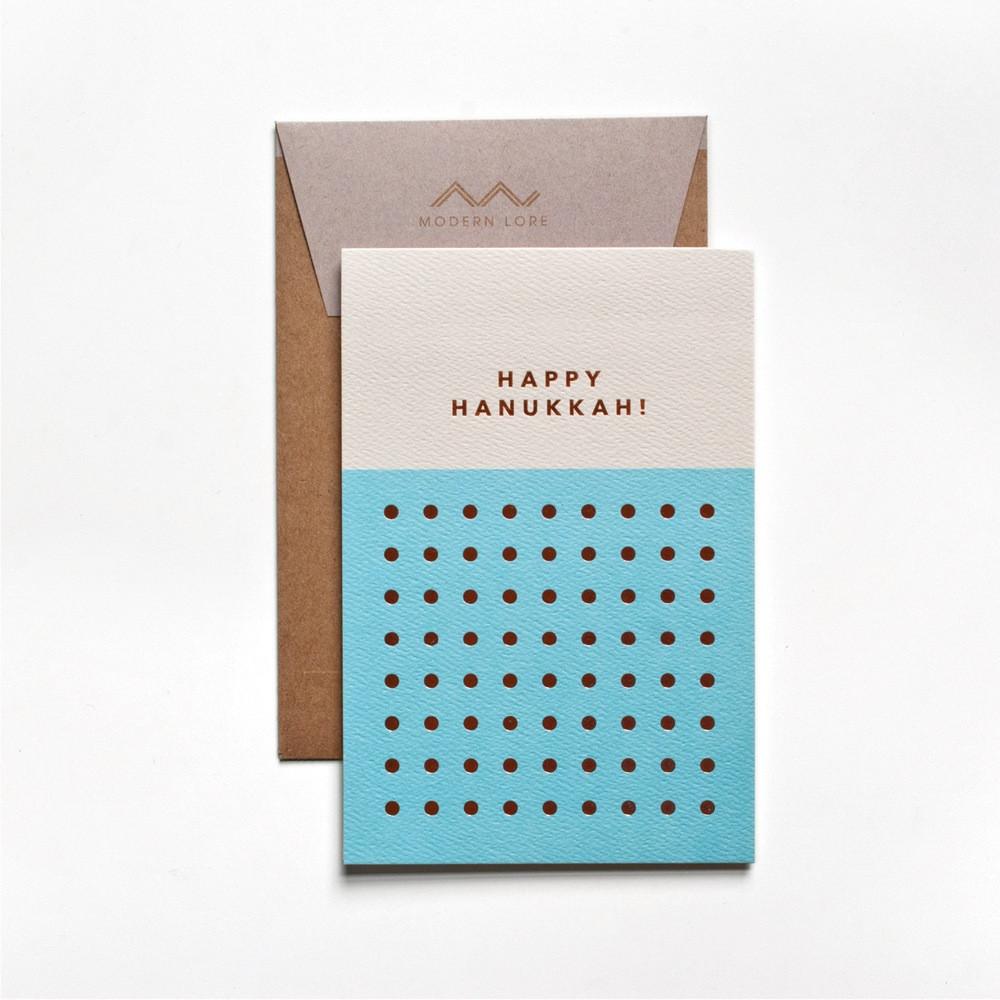 Modern Lore - Happy Hanukkah Dots Cards - Set of 8 - ModernTribe