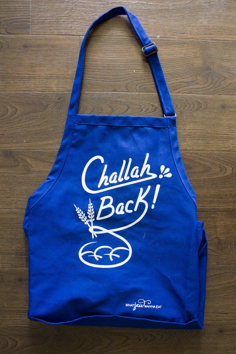What Jew Wanna Eat - Challah Back Apron - Royal Blue - ModernTribe