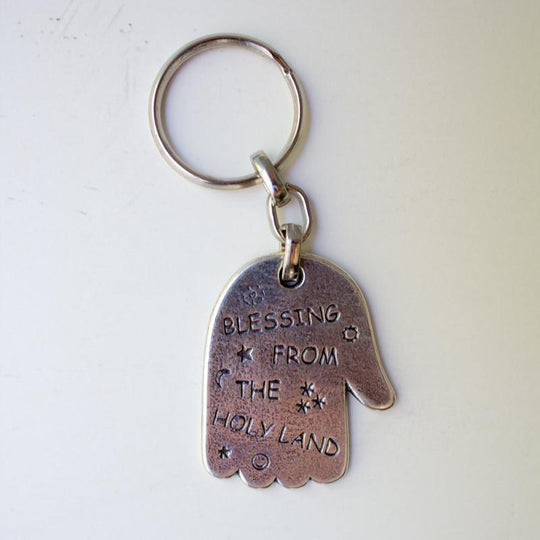 Blessing from the Holy Land Hamsa Keychain
