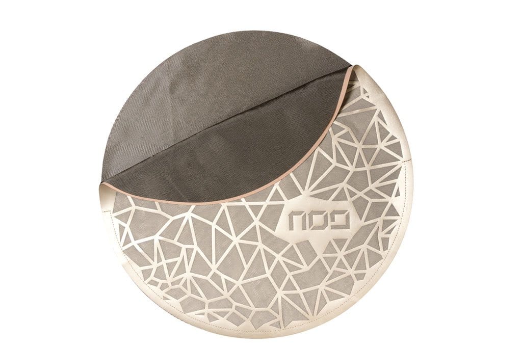 Apeloig Collection - Geometric Matzah Cover - Champagne or Silver - ModernTribe