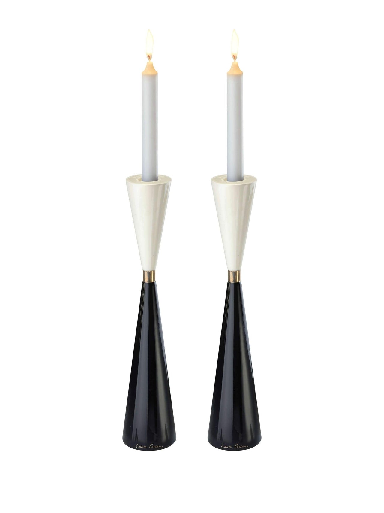 Laura Cowan - Night and Day Candlesticks - Platinum by Laura Cowan - ModernTribe