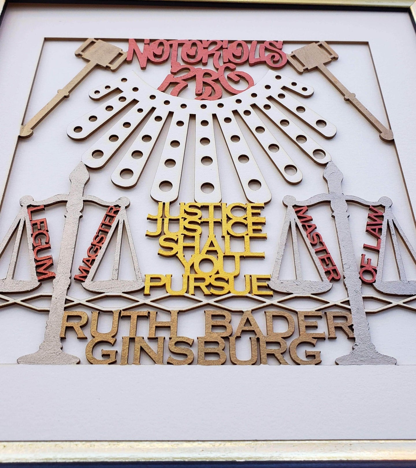 Glenn Grubard Designs - Ruth Bader Ginsburg RBG Wall Hanging by Glenn Grubard - ModernTribe