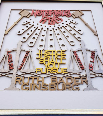 Glenn Grubard Designs - Ruth Bader Ginsburg RBG Wall Hanging by Glenn Grubard - ModernTribe