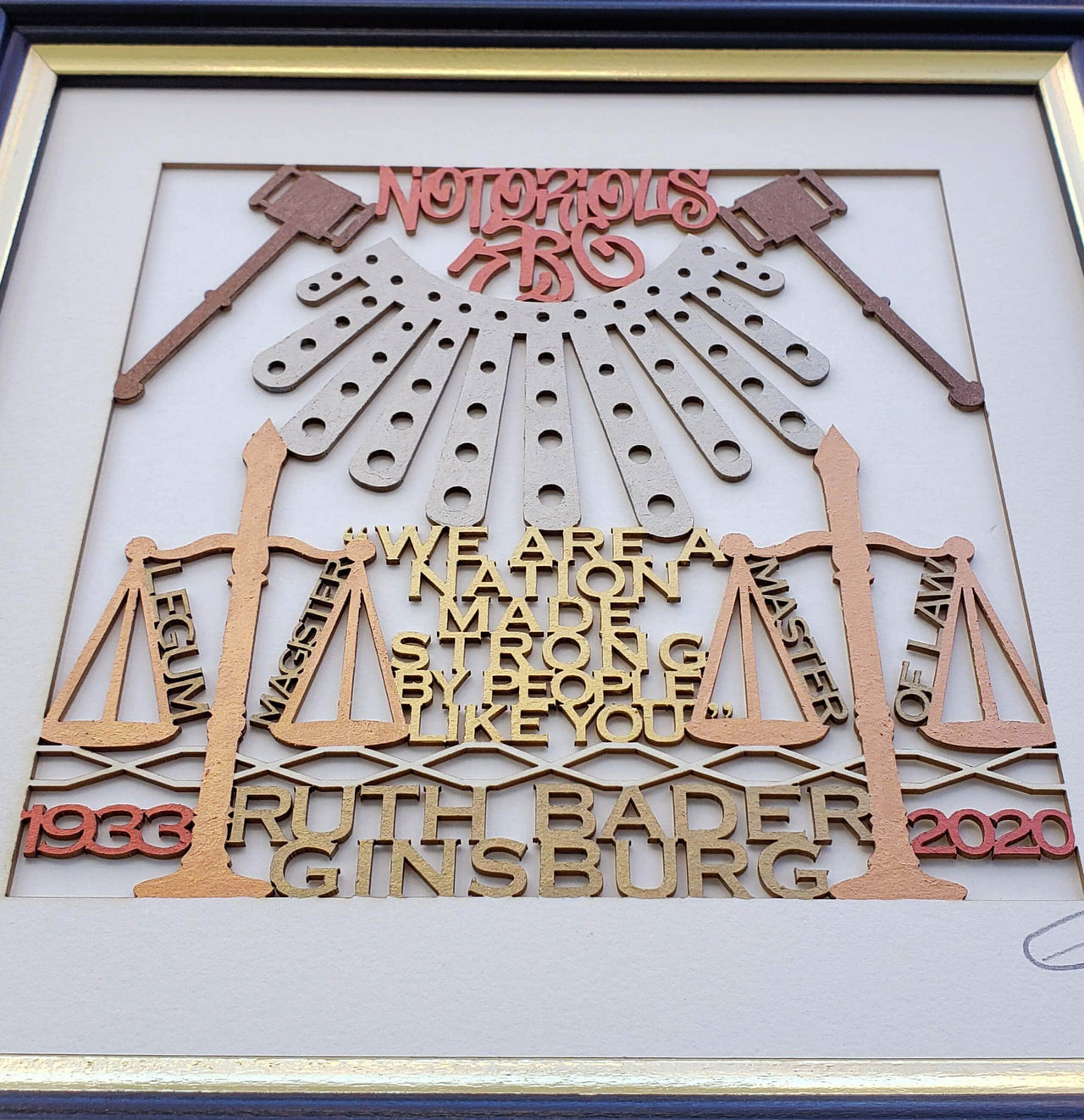 Glenn Grubard Designs - Ruth Bader Ginsburg RBG Wall Hanging by Glenn Grubard - ModernTribe