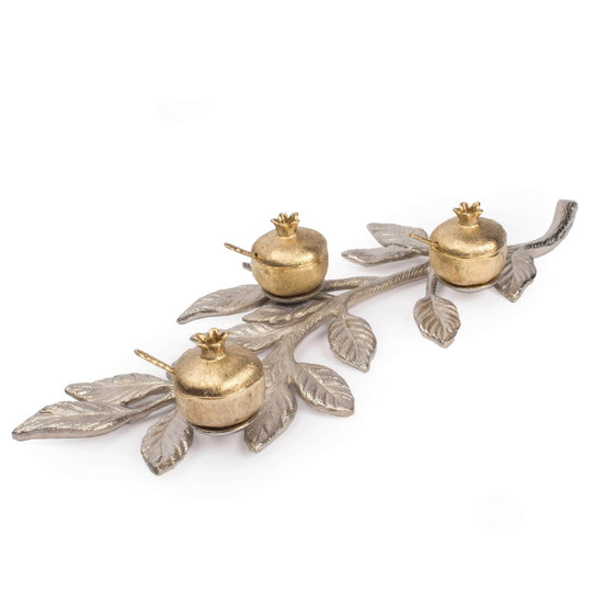 Gold and Silver Pomegranate Branch