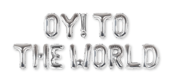 Instaballoons - Oy to the World Balloon Banner - ModernTribe