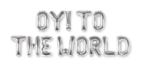 Oy to the World Balloon Banner
