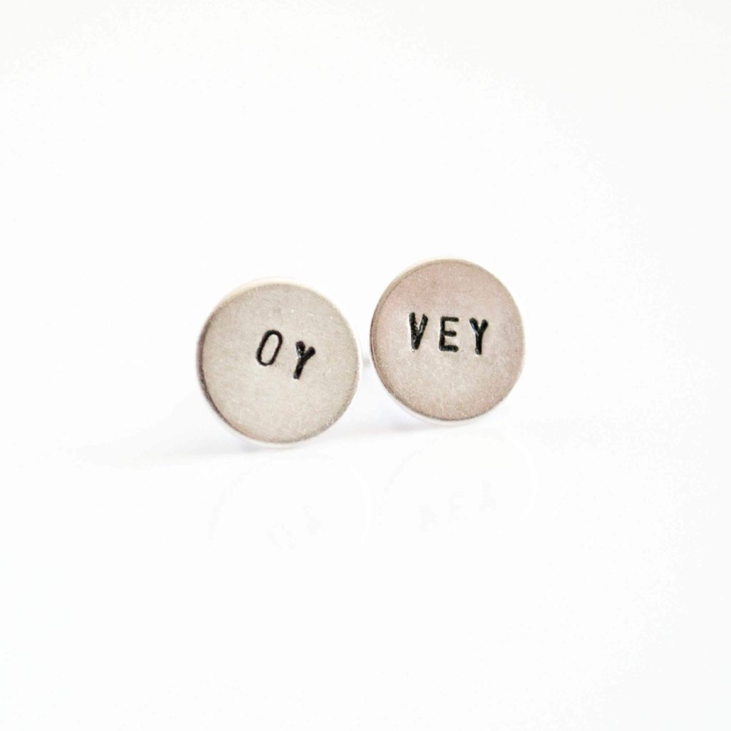 Grey Theory Mill - Oy Vey Earrings in Silver - ModernTribe