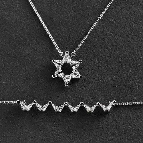 Stitch and Stone - Butterfly Star of David Necklace - Sterling Silver - ModernTribe
