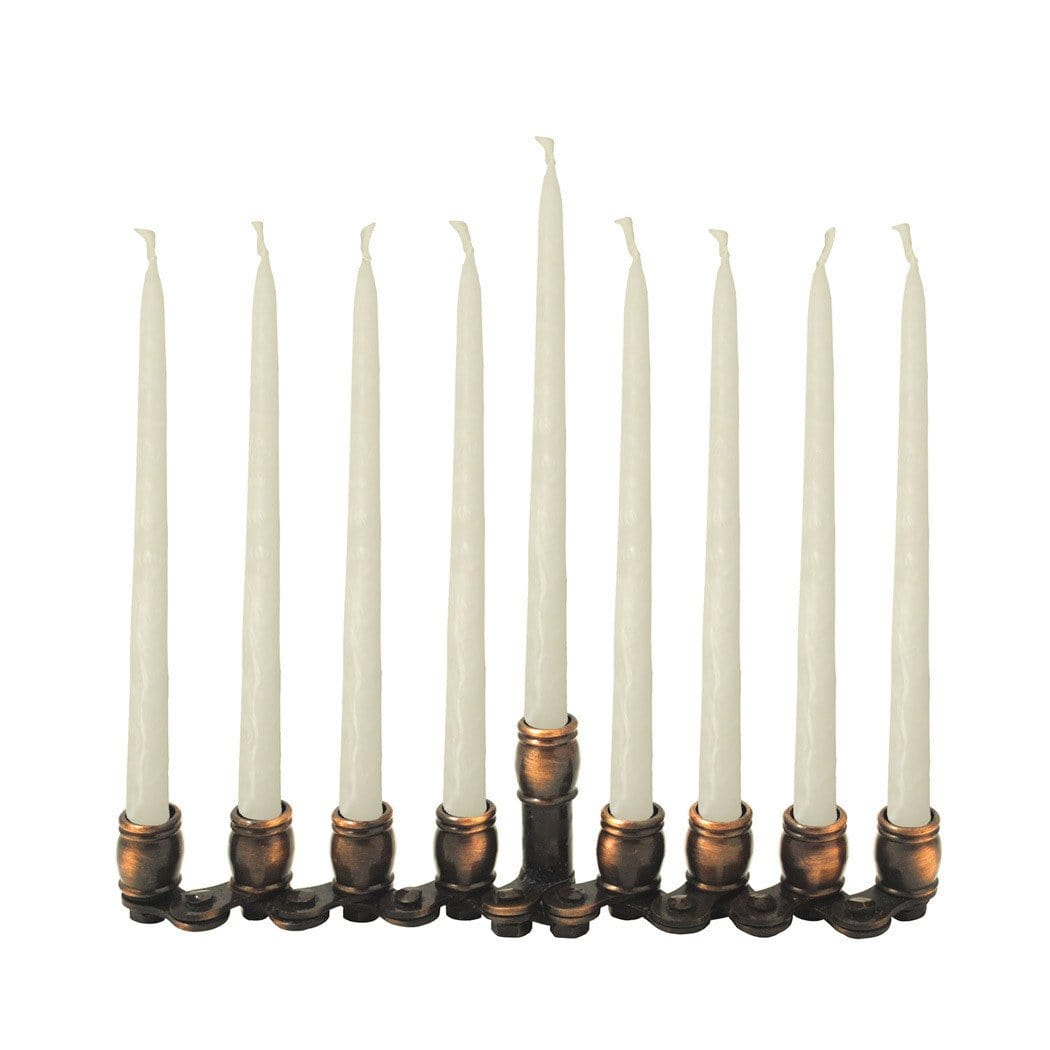 Ten Thousand Villages - Recycled Bicycle Chain Menorah - ModernTribe