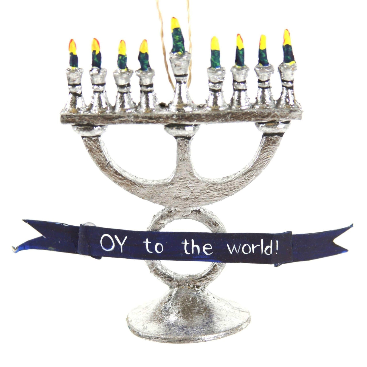 Cody Foster - Oy to the World Silver Menorah Ornament by Cody Foster - ModernTribe
