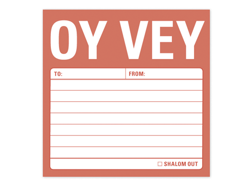 Knock Knock - Oy Vey Jewish Sticky Notes - ModernTribe