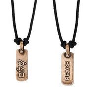 Marla Studio Necklaces Bronze / Cord / 16" Shalom Pendant by Marla Studio