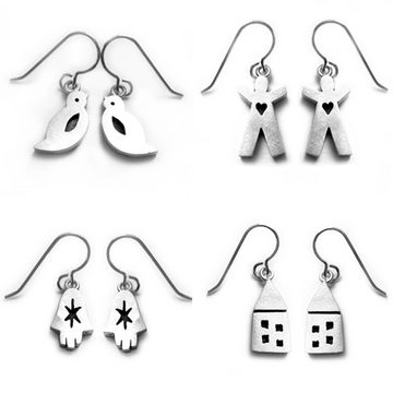 Emily Rosenfeld Earrings Sterling Silver Whimsical Earrings - (Choose Your Design) by Emily Rosenfeld