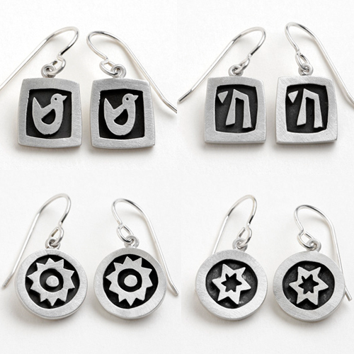 Sterling Silver Vignette Earrings by Emily Rosenfeld
