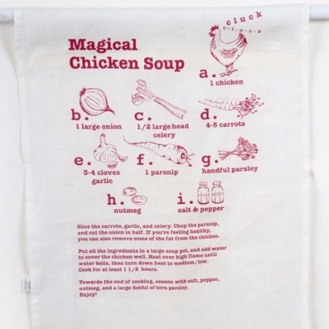 Barbara Shaw Tea Towel Default Magical Chicken Soup Tea Towel