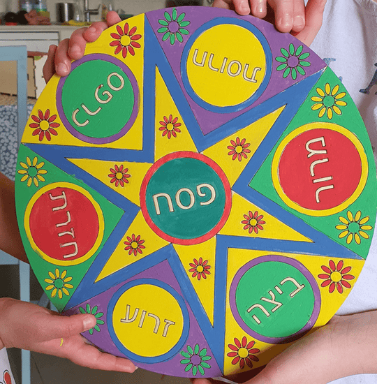 DIY Decorate Your Own Wood Seder Plate