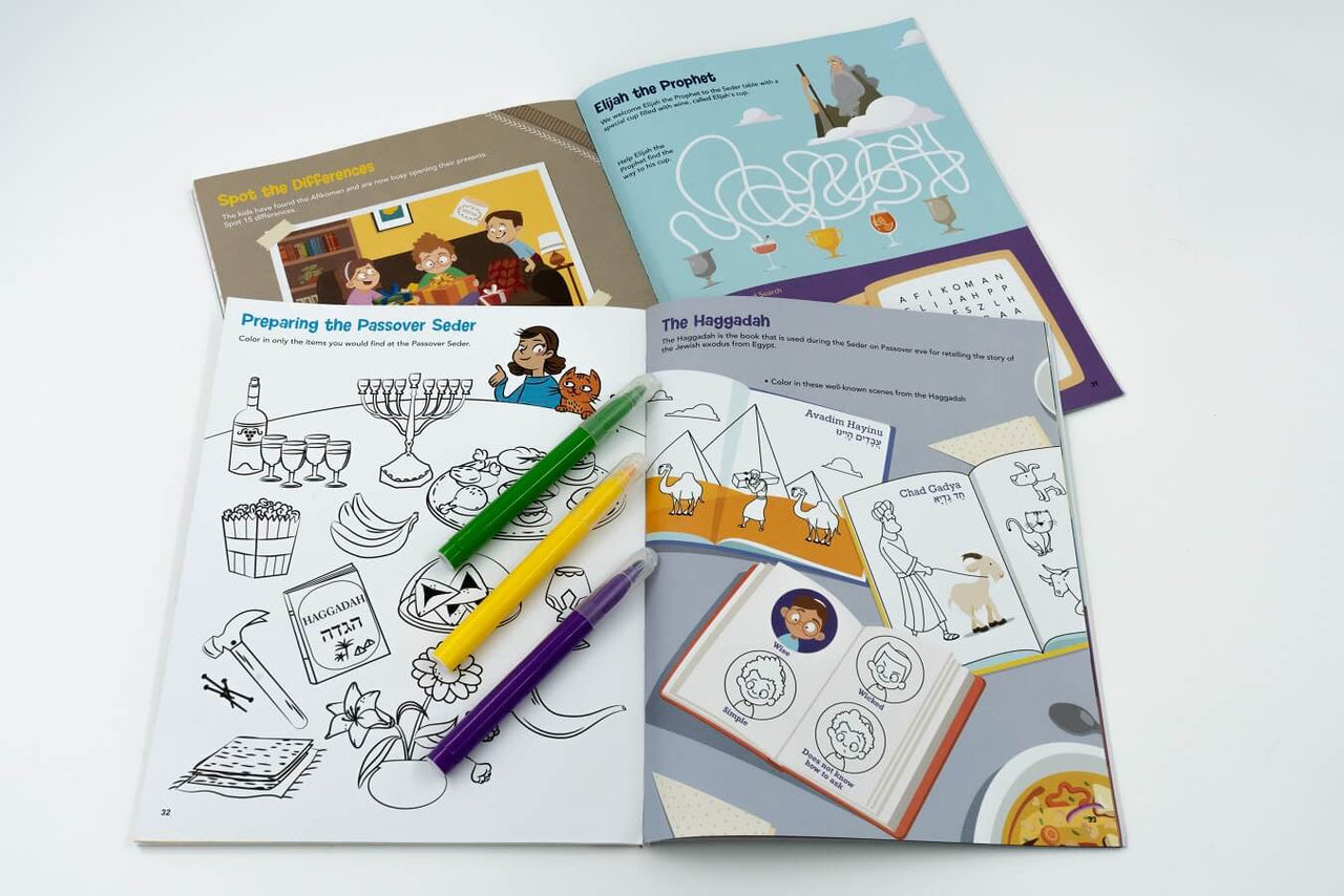 Ella and Noah - Ella and Noah Celebrate Passover: Sticker Activity Book - ModernTribe