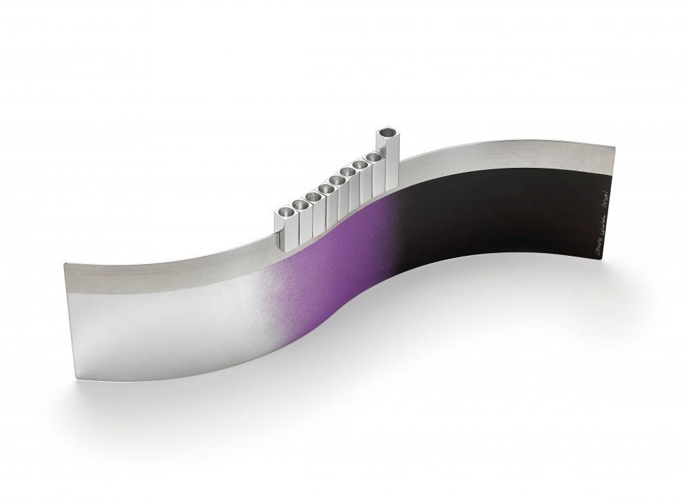 Laura Cowan - Ombre Wave Menorah by Laura Cowan - Mint, Cobalt, Fuchsia or Purple - ModernTribe
