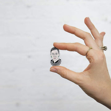 FCTRY Brooches or Lapels Ruth Bader Ginsburg RBG Enamel Pin