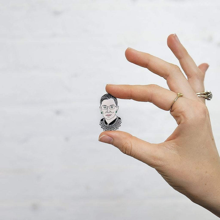 FCTRY Brooches or Lapels Ruth Bader Ginsburg RBG Enamel Pin