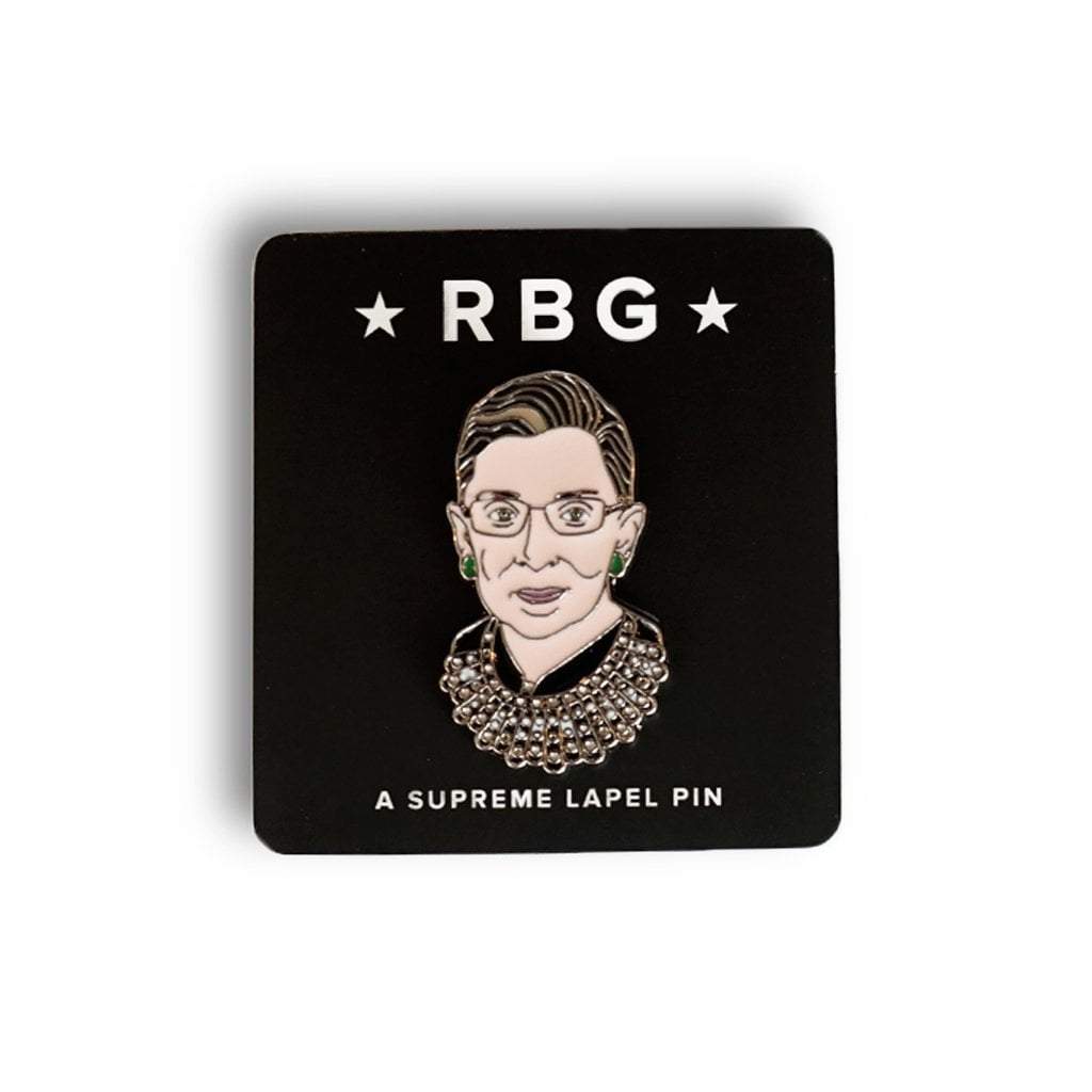 FCTRY Brooches or Lapels Ruth Bader Ginsburg RBG Enamel Pin