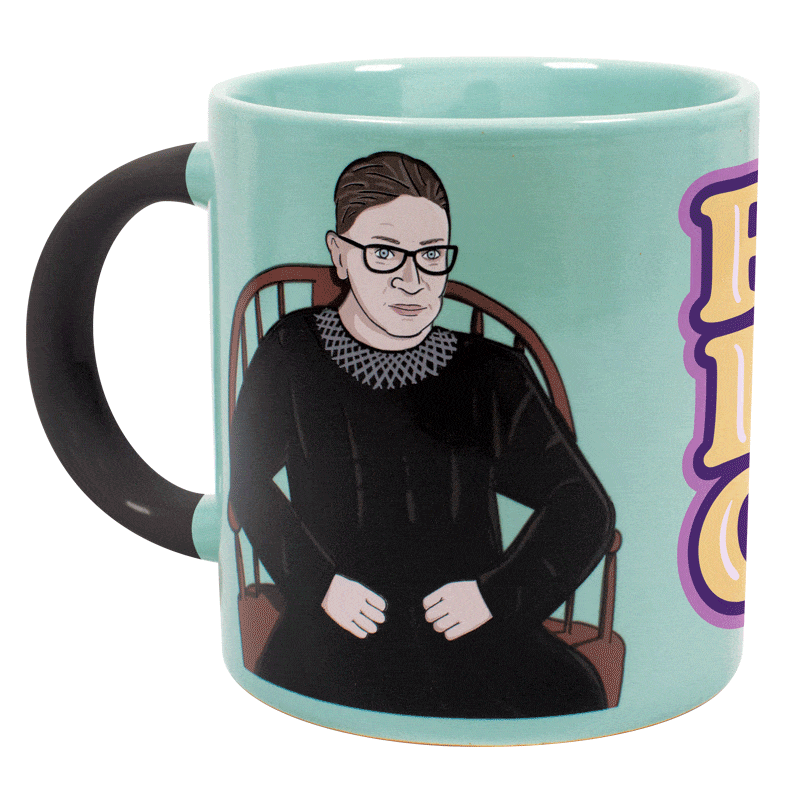 Unemployed Philosopher's Guild Cup or Mug Ruth Bader Ginsburg Transforming Mug