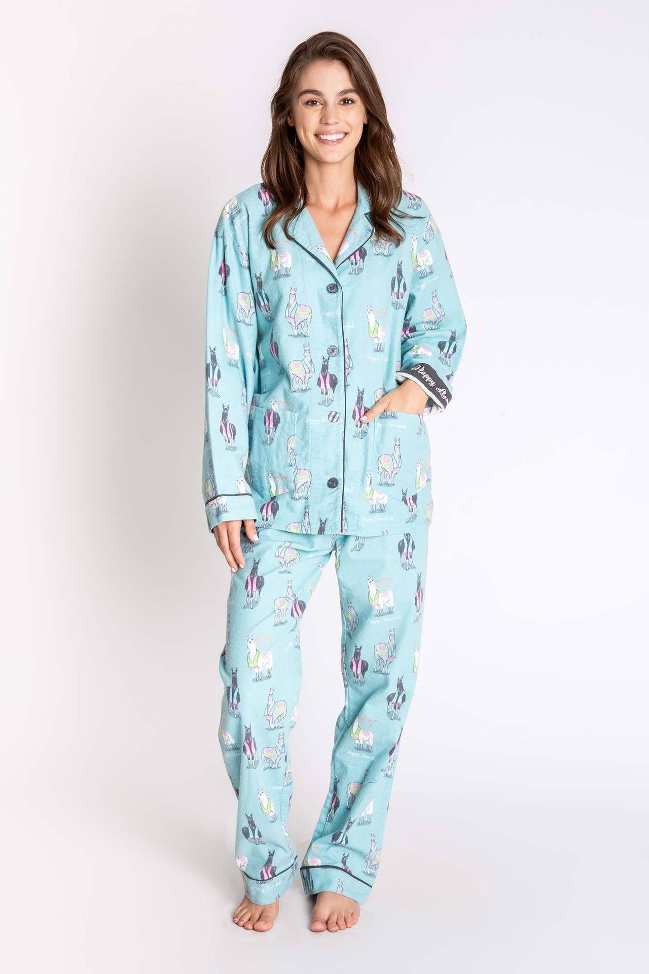 PJ Salvage - Happy Llamakah Pajamas Set by P.J. Salvage - Women - ModernTribe
