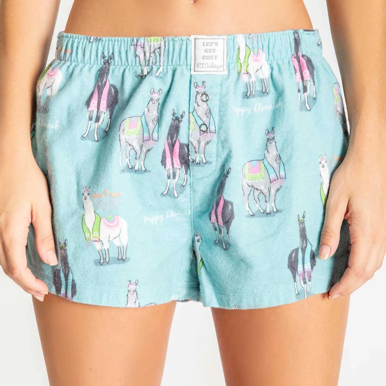 PJ Salvage - Happy Llamakah Pajamas Shorts by P.J. Salvage - Women - ModernTribe
