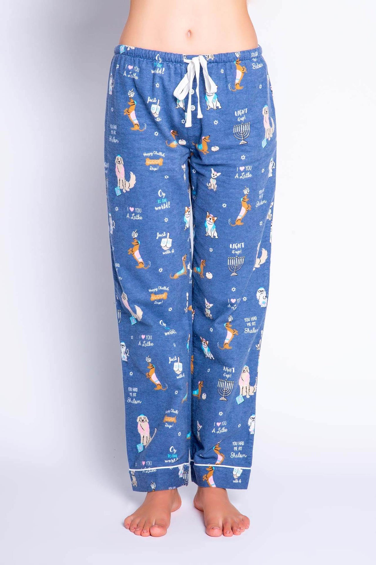 PJ Salvage - Oy to the World Hanukkah Pajama Pants by P.J. Salvage - Women - ModernTribe