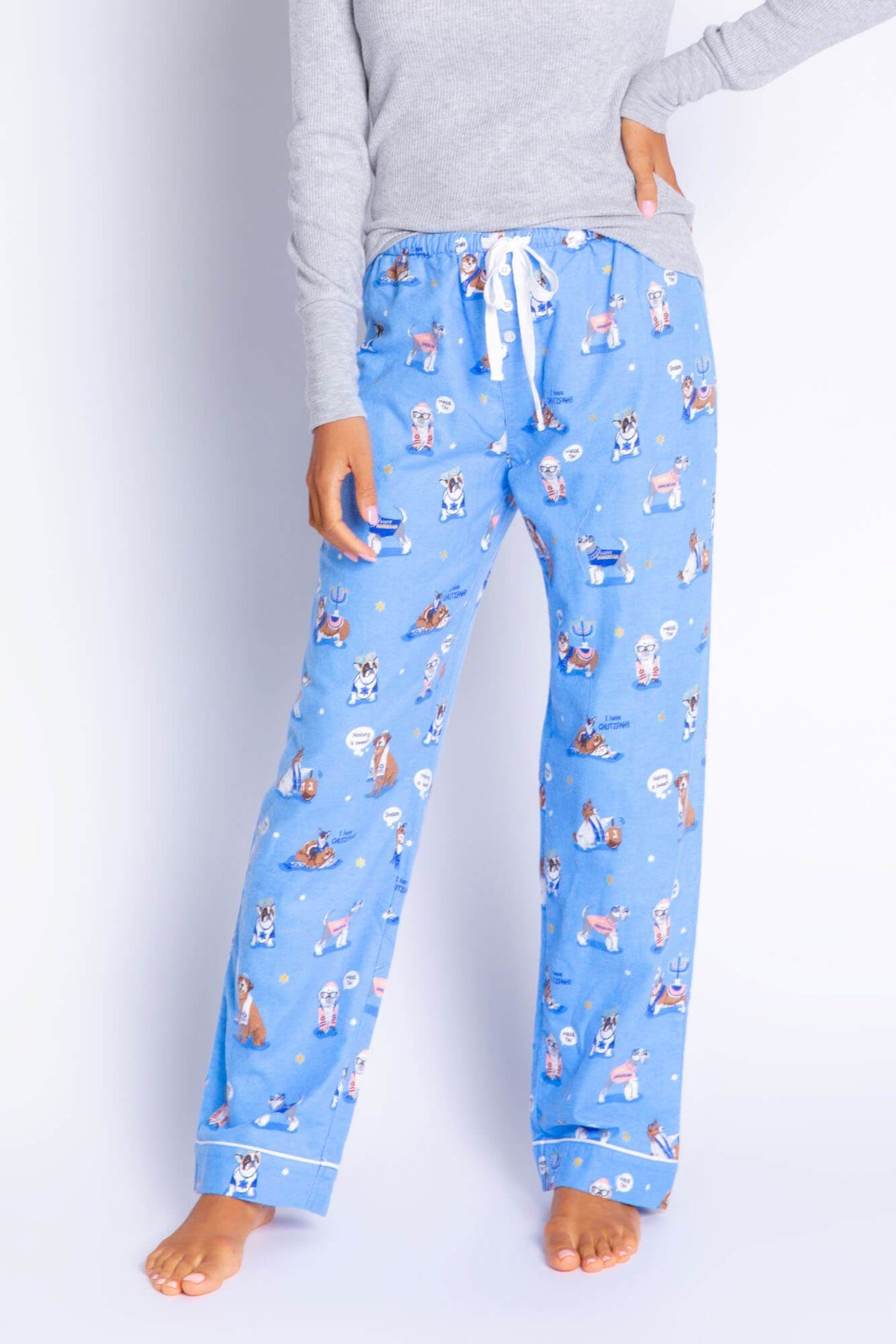 PJ Salvage - Happy Pawnukkah Hanukkah Pajama Pants by P.J. Salvage - Women - ModernTribe