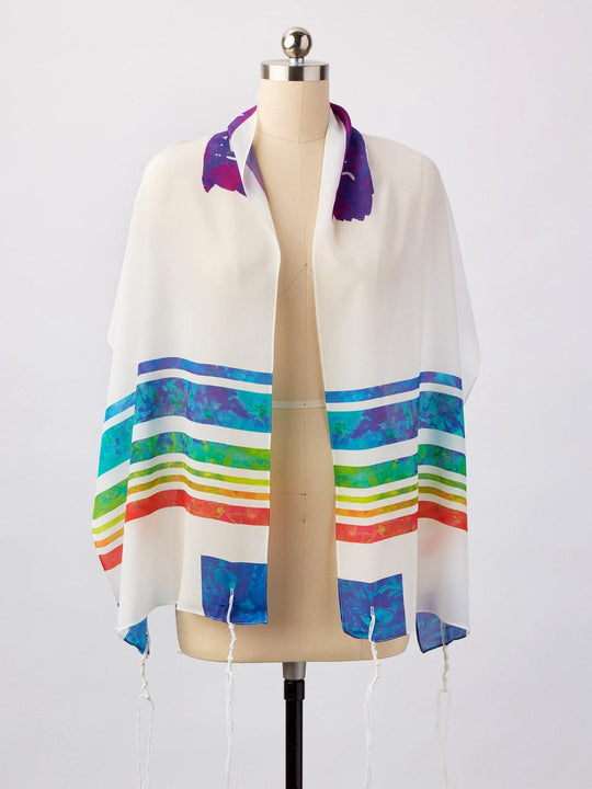 Rainbow Silk Tallit by Advah Designs