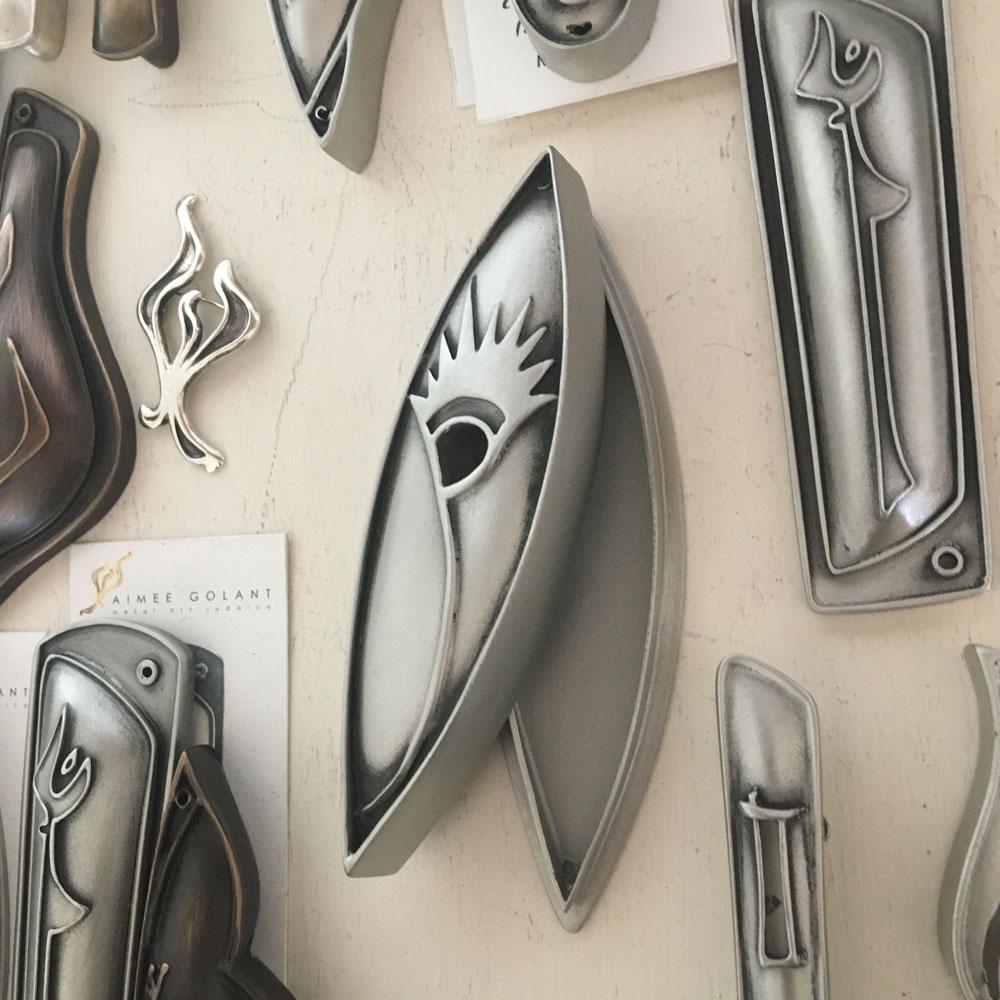 Aimee Golant - Receiving Light Mezuzah - Pewter - ModernTribe