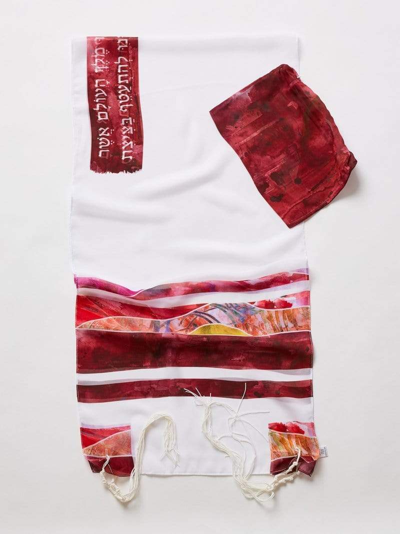 Advah Tallises Red Hills Tallit by Advah Designs